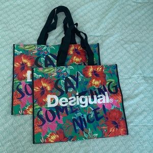Desigual 2 pack Shopping Bag Set “Say Something Nice”